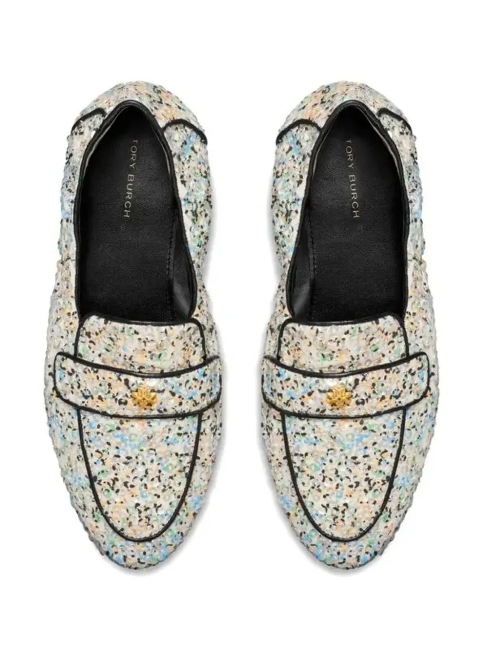 Tory Burch Multicolor Sequin Ballet Leather Loafers